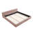 California King Size Upholstered Bed Frame With Thick Fabric, Chenille Fabric Grounded Platform Bed With Headboard And Solid Frame-738854778-764291691-755081481