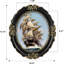 Cadre photo vintage 8x10, cadre ovale noir avec accents dorés, cadre gothique, cadres photo anciens pour mur et table