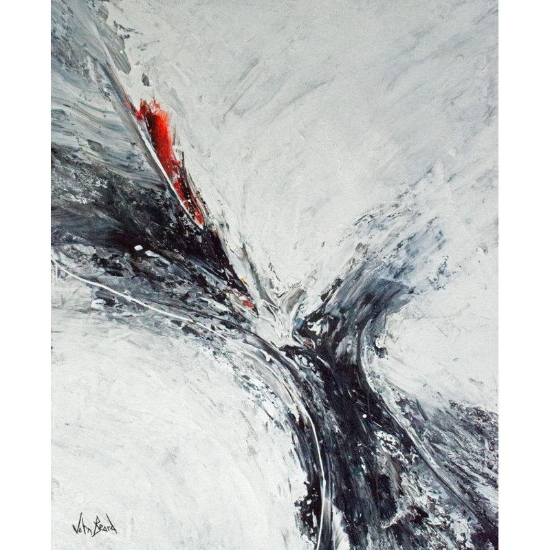Abstract Print by John Beard, 40" H x 30" W x 1.5" D, Unframed