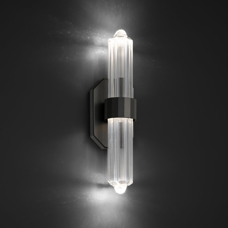 Plumeria 2 - Light LED Armed Sconce, Black