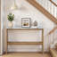 Console style Mid-Century avec motif ondulé et plateau en faux marbre-1453848059