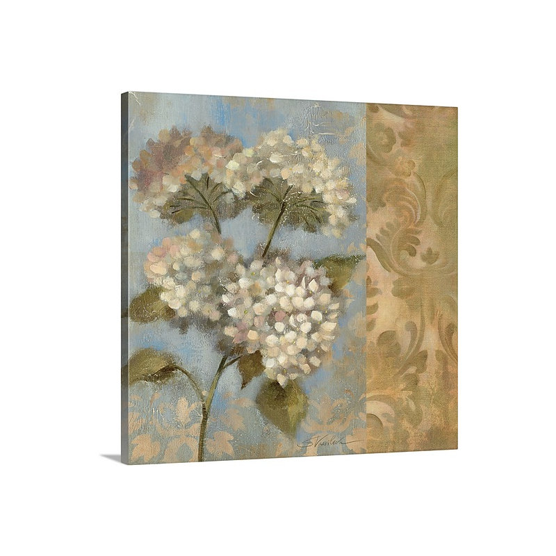 Anieyah " Hydrangea On Soft Blue " by Silvia Vassileva, 20" H x 20" W x 1.25" D