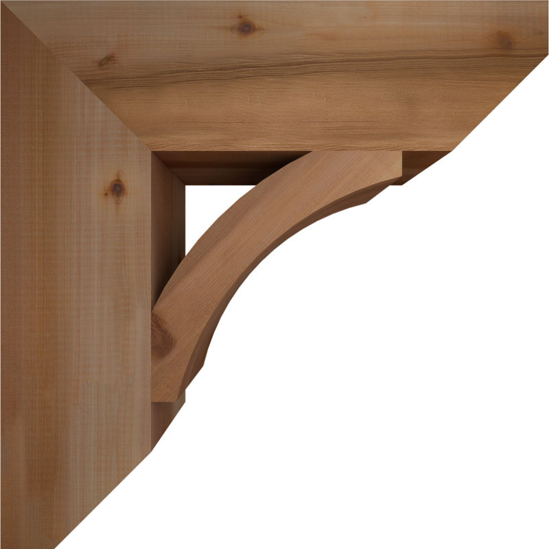 Support en bois / corbeau, Cèdre rouge, H 22 po x l 5,5 po x P 22 po