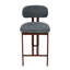 Upholstered Bar Stool with Iron Frame-307419544