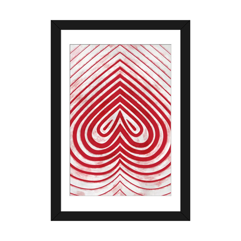 Albree Modern Spde, impression sur toile, H 24 po x l 16 po x P 1 po, Papier avec cadre noir, Blanc