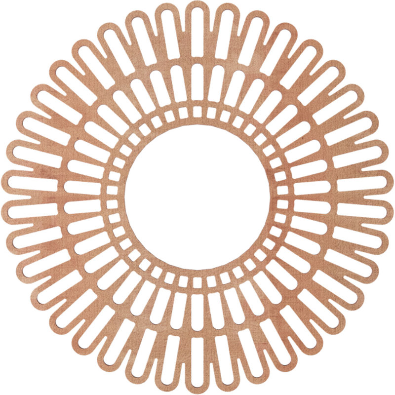 Médaillon de plafond en bois ajouré 30 po x P 11 po x P 1/8 po, cerise, Cerisier, H 24 po x l 24 po x P 0,38 po