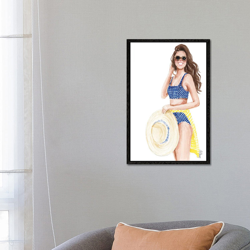 The Summer by Style Of Brush - Floater Frame Gallery-Wrapped Canvas Giclée on Canvas, Black