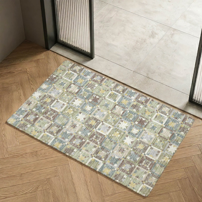 Tapis de qualité supérieure lavable à la machine Villers, Céleri, 2 pi 6 po x 3 pi 10 po