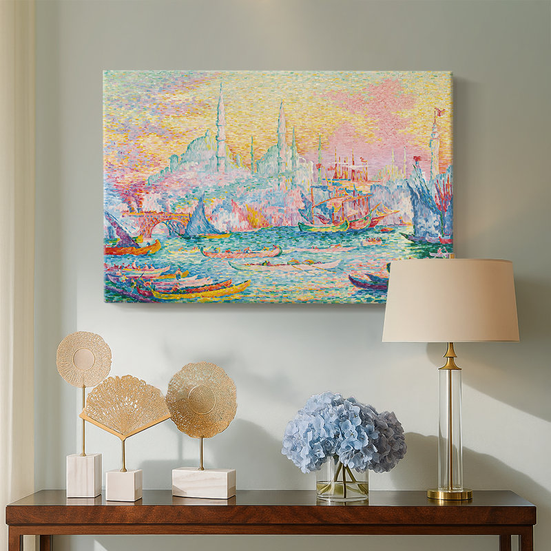 La corne d'or, Constantinople-Paul Signac-Toile tendue avec châssis-1907, 24 x 36
