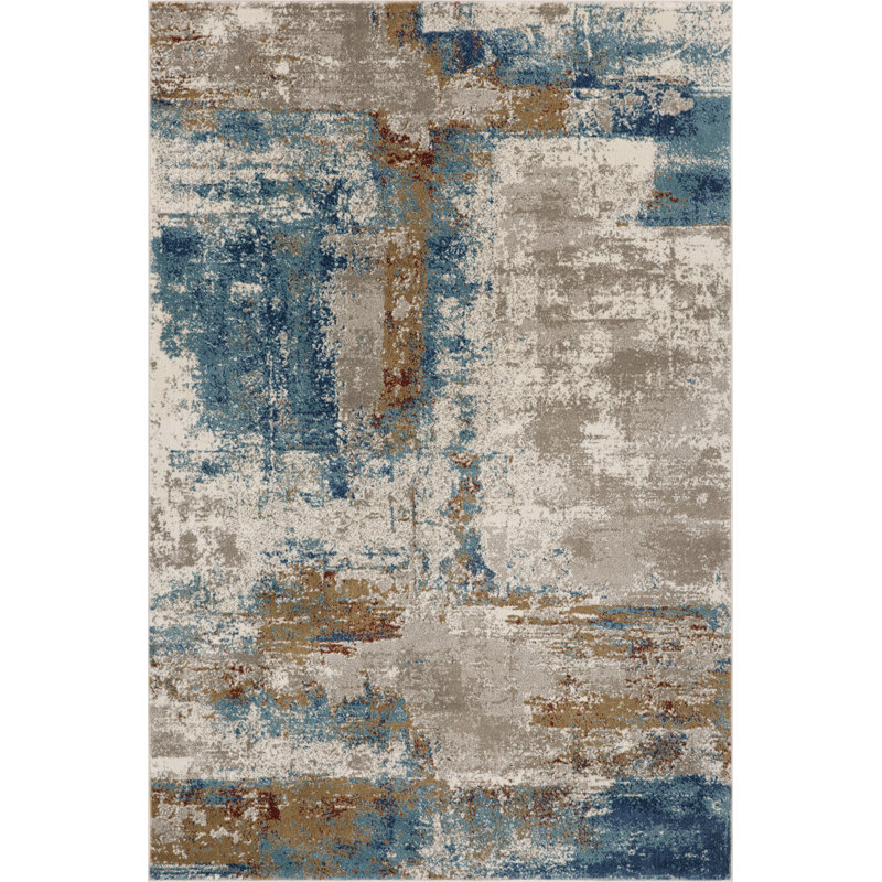 Sedef Abstract Indoor Rug, Rectangle 5' x 7'