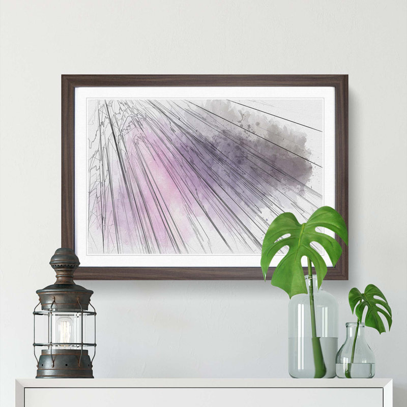 Movement in Abstract - Framed Print, Walnut Framed, 27cm H x 36cm W x 2cm D