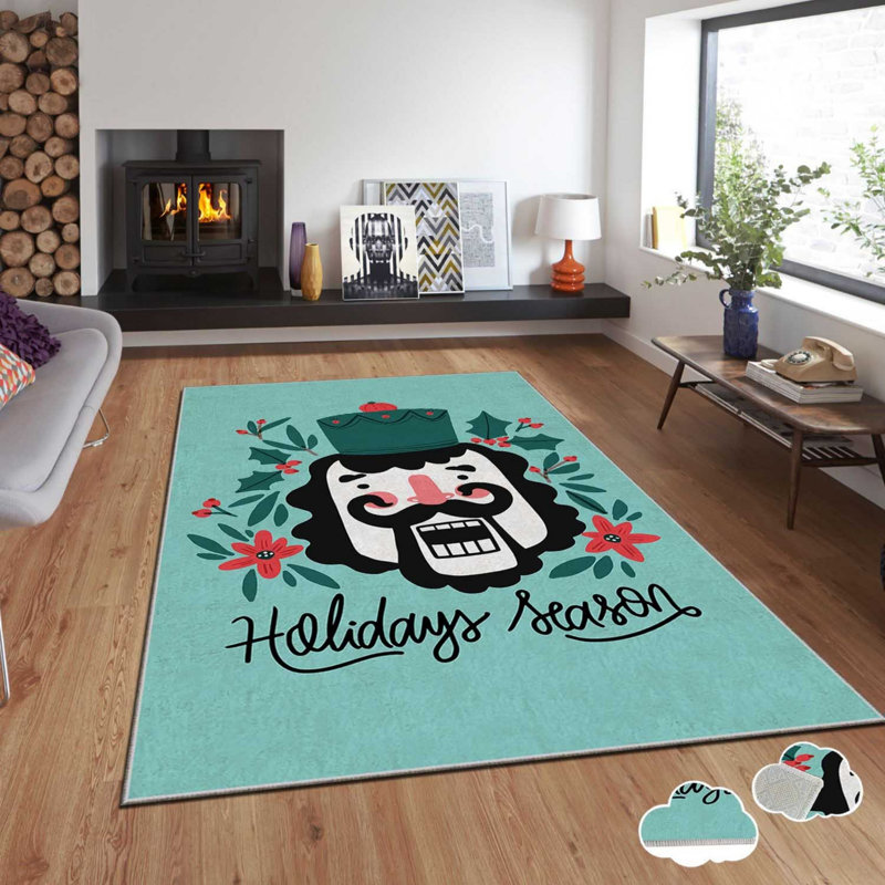 Premium Velvet Area Rug (31.5 x 55.1 inches), 100% Polyester, 740 g/m² | Non-Slip Dot Underside, Laminated Sponge for Comfort | Easy to Clean, Machine Washable at 86°F | Perfect for Home & Office Décor