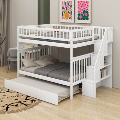 Full Over Full Bunk Bed With Trundle