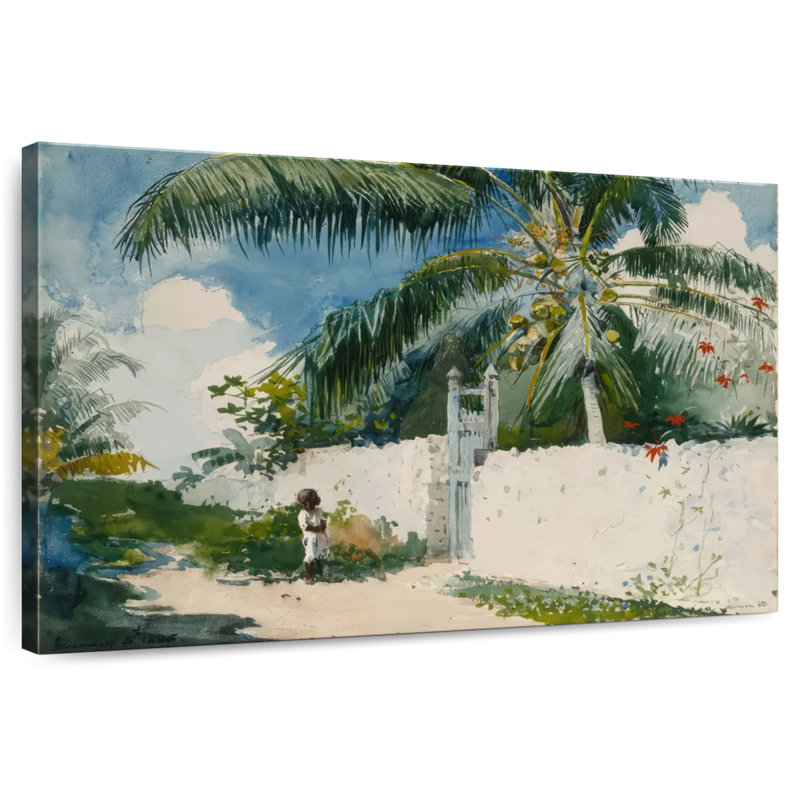Nicci un jardin à Nassau, H 34 po x l 51 po