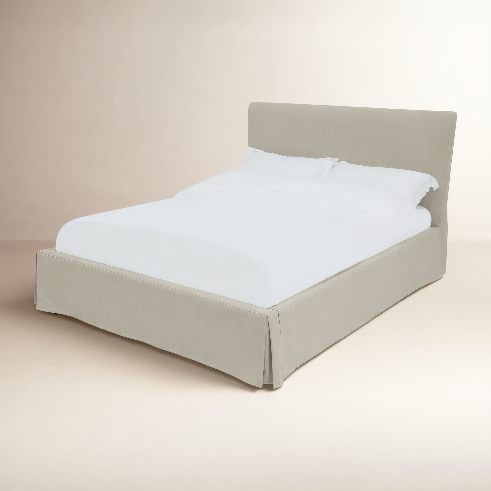 Daliya Wingback Bed, King, Oatmeal