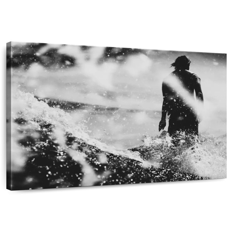 Senne Surfboard Rider Monochrome