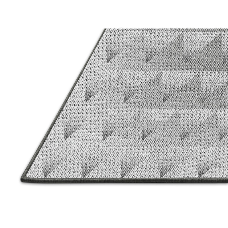 Tapis gris tissé à la machine, Rectangle 8 pi x 10 pi