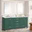 Meuble-lavabo spacieux en bois massif avec double lavabo moderne