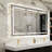 36 in. H Recessed/Surface Mount LED Medicine Cabinet with Mirror And GFCI-106766563