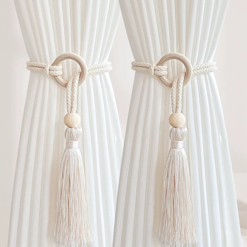 Elegant Woven Rope Curtain Tiebacks
