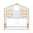 Solid Pine  Wood Twin-Over-Twin Bunk Bed With House-Shaped Frame Guardrails, Space-Saving Loft Bed, Shared Bedroom Furniture-669037994