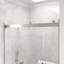 Glissoire Eviva X P 78 po H Porte de douche coulissante sans cadre en nickel brossé avec verre trempé H-116635657