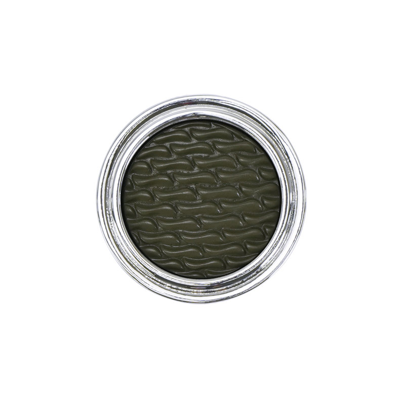 Spectra Waves knob in gold finish, Chrome/Green