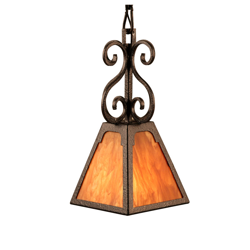 Mini-luminaire suspendu carré 7 po Ambreia
