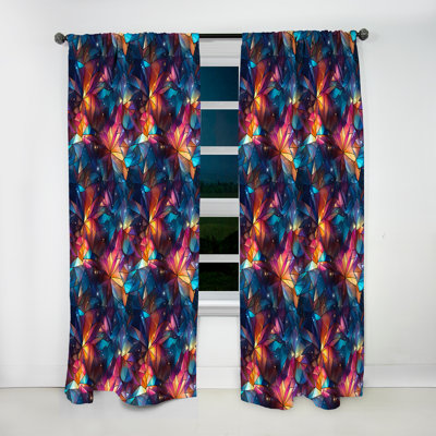Celestial Dreams Geometric I - Abstract Curtain - Room Darkening Geometric Curtain - 1 Panels