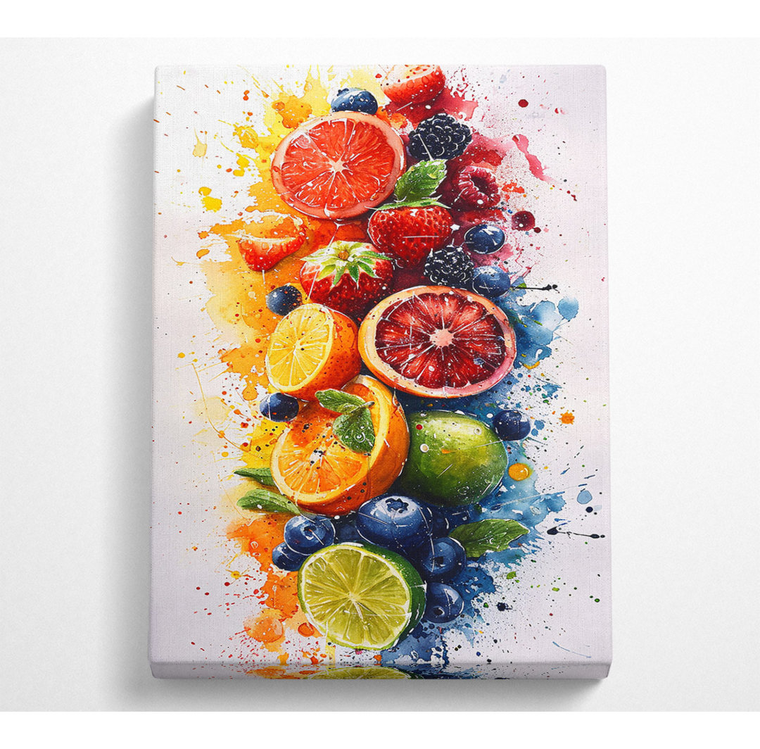 Fruit Juicy Explosion - No Frame Kunstdrucke auf Leinwand