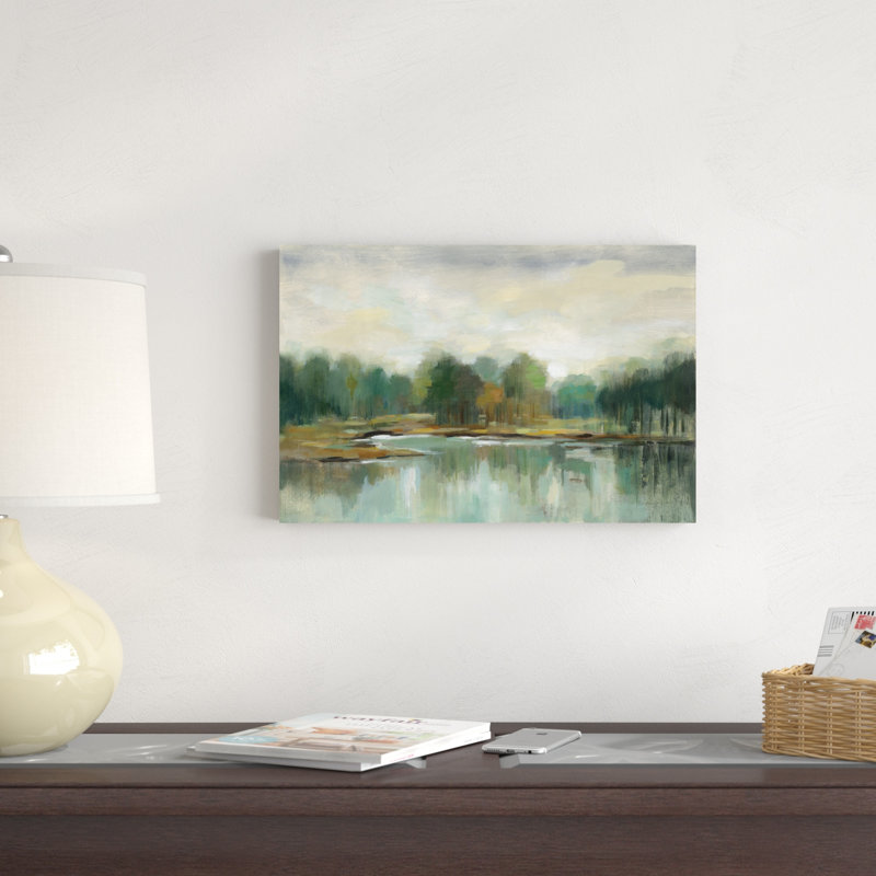 «Cool Spring Day» par Silvia Vassileva, peinture sur toile tendue, H 12 po x l 18 po