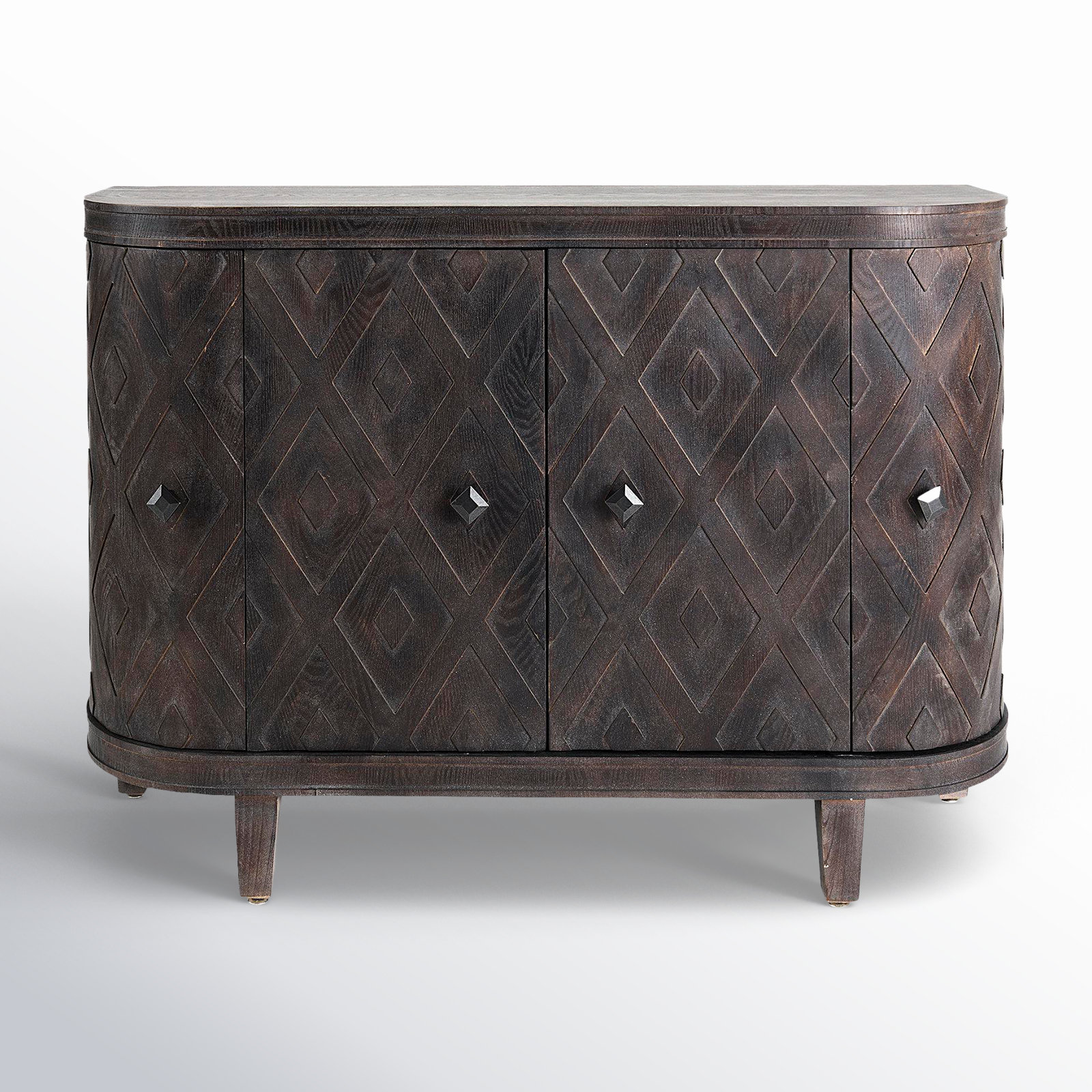 Winfield 4 -Door Storage Cabinet, Dark Brown