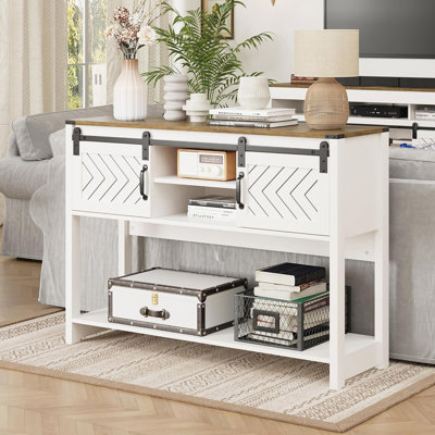  Console avec tablettes de rangement Farmhouse