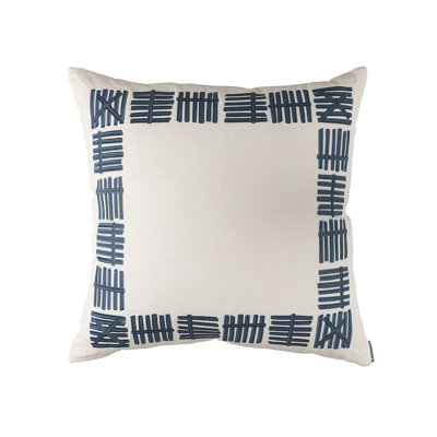 Andre Appliqued Linen Throw Pillow