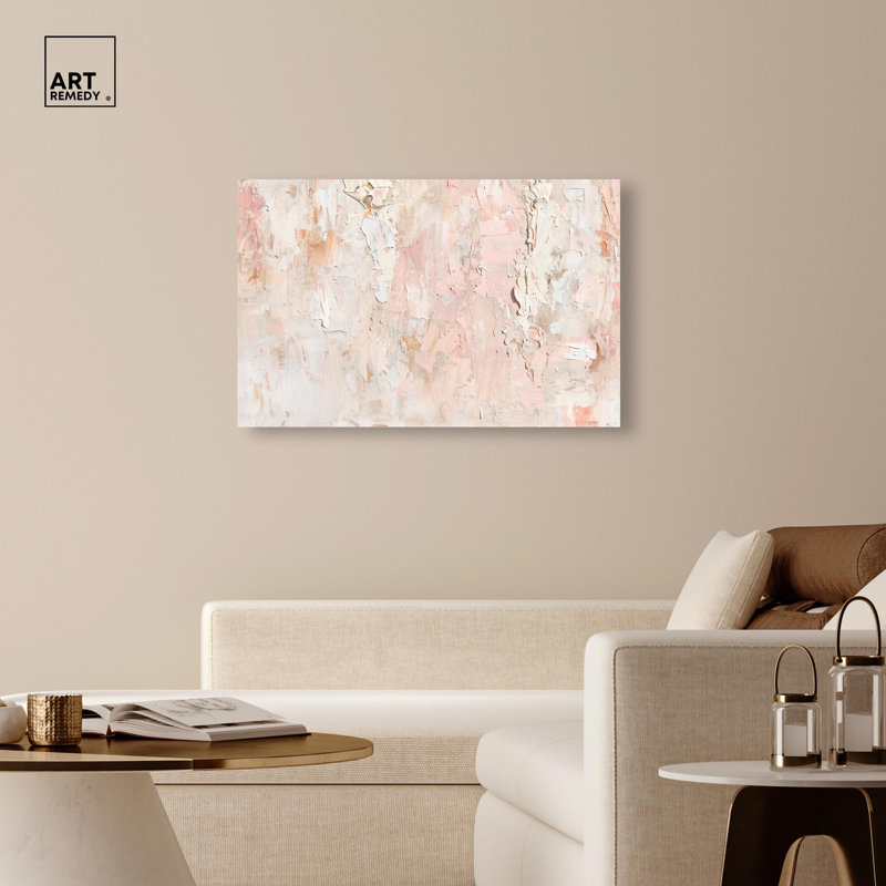 Impasto Layers sur toile texturée abstraite par Art Remedy, H 30 po x l 45 po, Toile tendue