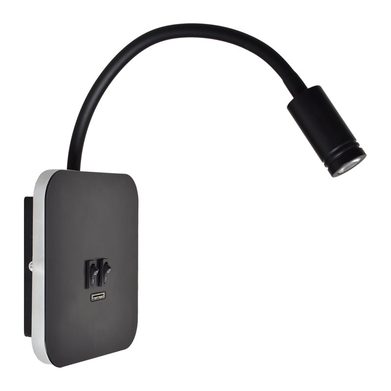 Lampka nocna BASE 8W+2W, Black