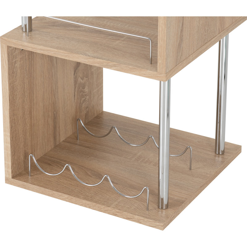 Abelone Bar with Wine Storage, Light Oak