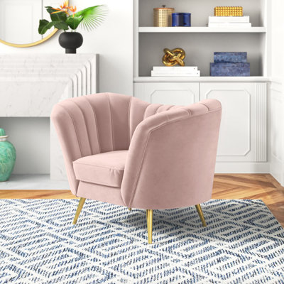 Silver Orchid Blandick Velvet Armchair