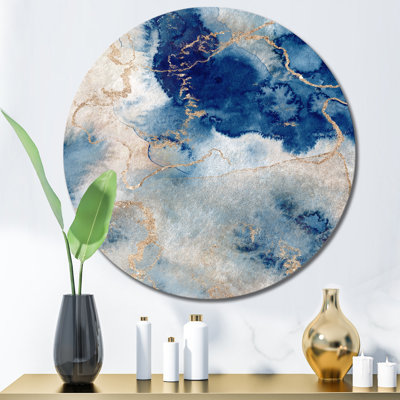 " Blue And Gold Marble Clouds III " Color Photography Print