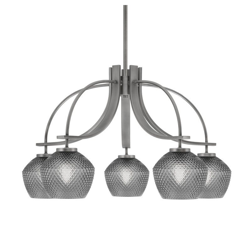 Lustre Cavella Light, H 16,75 po x l 27,75 po x P 27,75 po, Graphite, 5