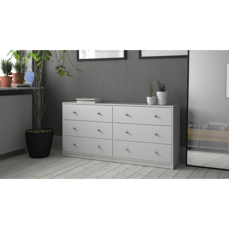 Clanton 56.34'' W 6 - Drawer Dresser, White