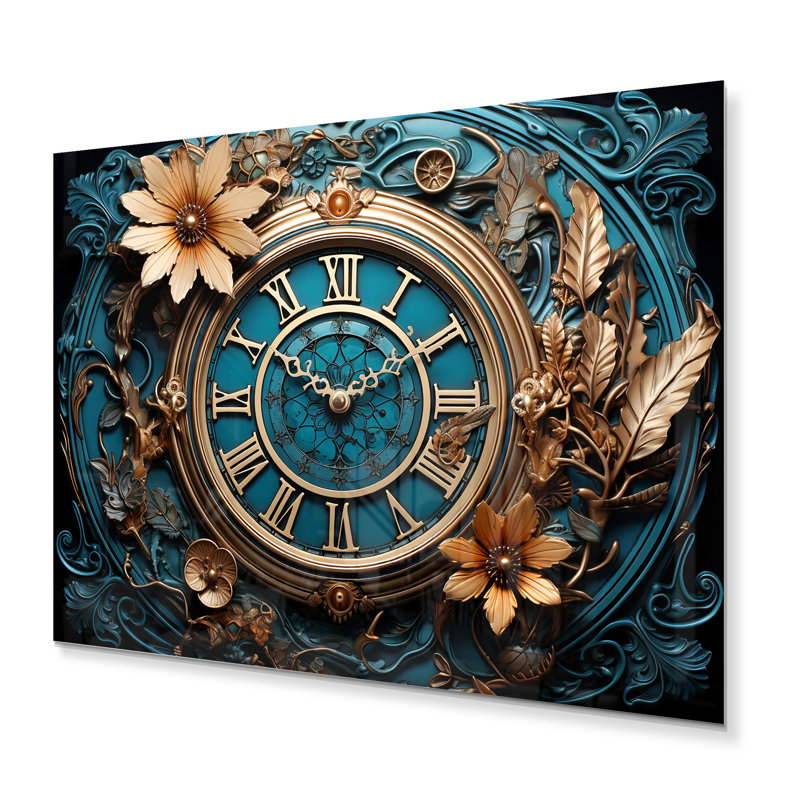 Horloge industrielle Elegance I - mode, art mural en métal, H 12 po x l 20 po