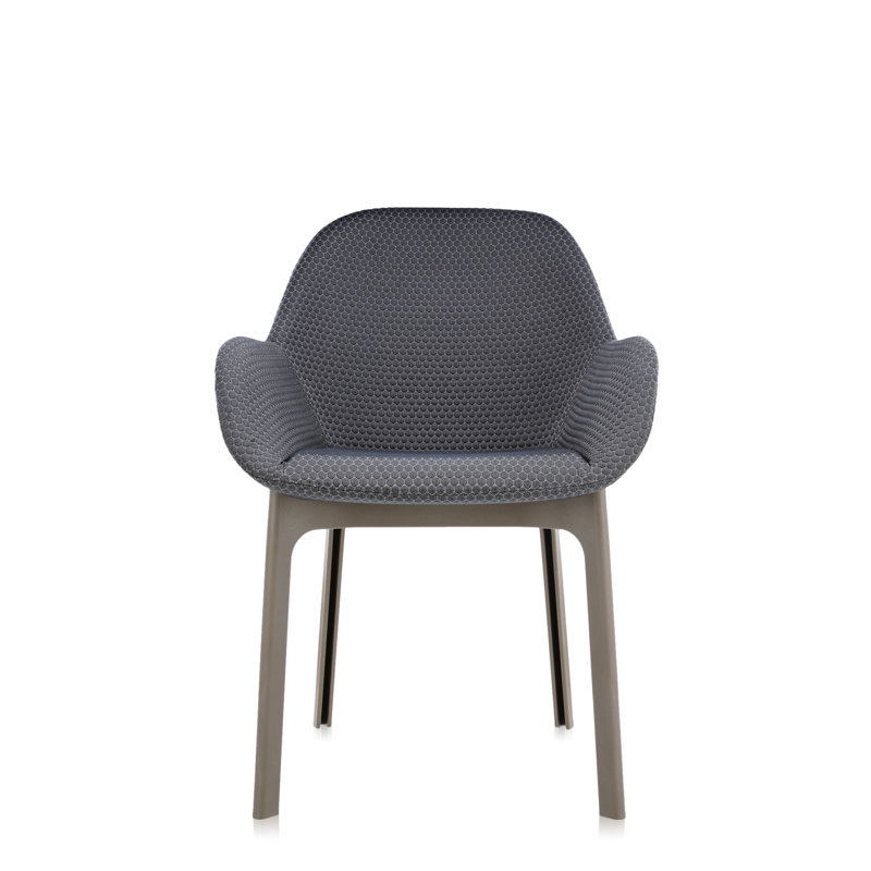 Clap Upholstered Arm Chair, Black, Graphite