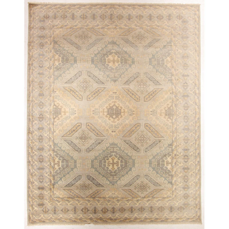 Hand Knotted Geometric Rug