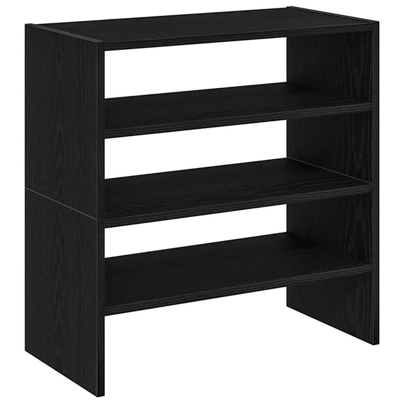 6 Pair Shoe Rack, Black Oak