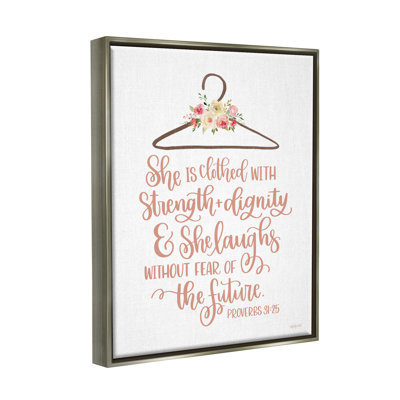 " Proverbs Verse Uplifting Religious Calligraphy Floral Design " Graphic Art Print