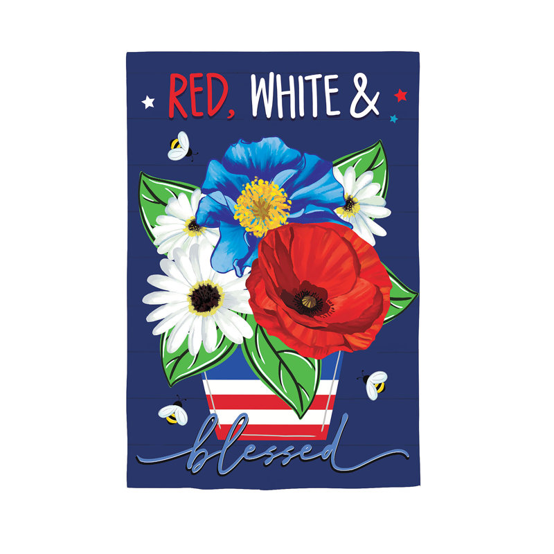 Drapeau de maison rouge, blanc et bleu
