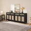 43.39'' W 2-Drawer And 3-Door Rattan Sideboard With Adjustable Shelves-210026502