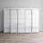 Aydree 117.3" Modern Wardrobe with Adjustable Shelves, Hanging Rod, Glass Fronts-309255360