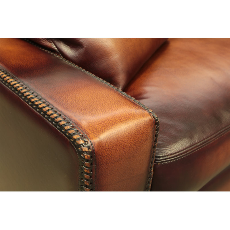Urban Cowboy Leather Chair And A Half, Polo (Maestro Artisano), Ash Honey